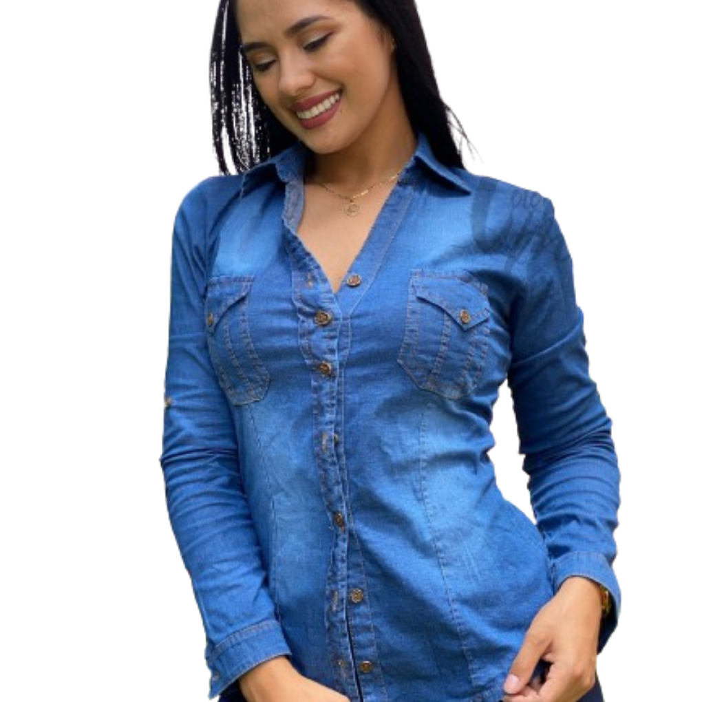 BLUSA PARA DAMA EM JEAN - para mujeres que buscan estilo y comodidad